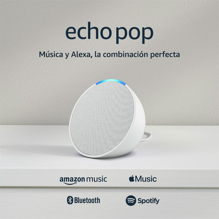 ASISTENTE DE VOZ AMAZON ECHO POP 1ST GEN. GLACIER WHITE