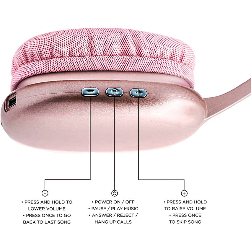 GABBA GOODS AUDIFONOS BLUETOOTH ON EAR COLOR ROSA