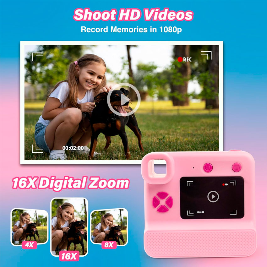 GABBA GOODS CAMARA DIGITAL INSTA PRINT ROSA