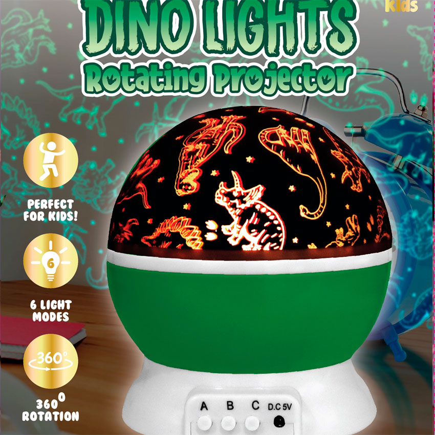 GLOW KIDS LUZ LED PROYECTOR DINOSAURIOS