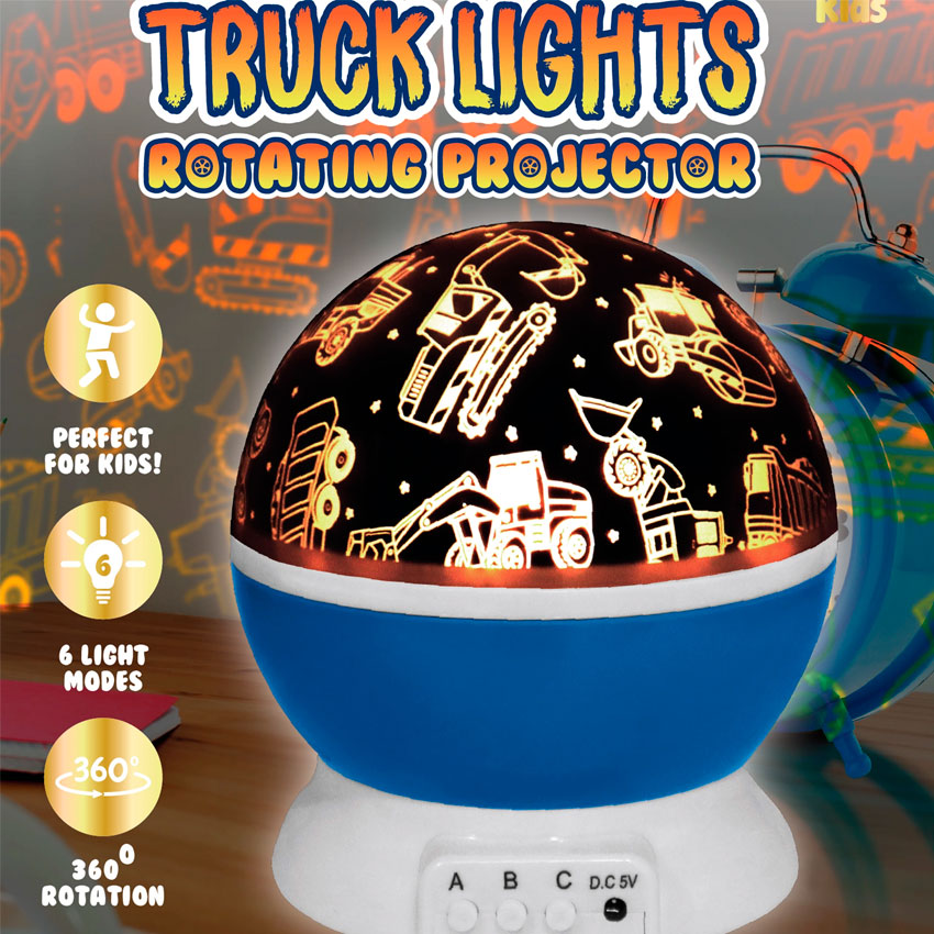 Glow Kids Luz Led Proyector Camioncitos