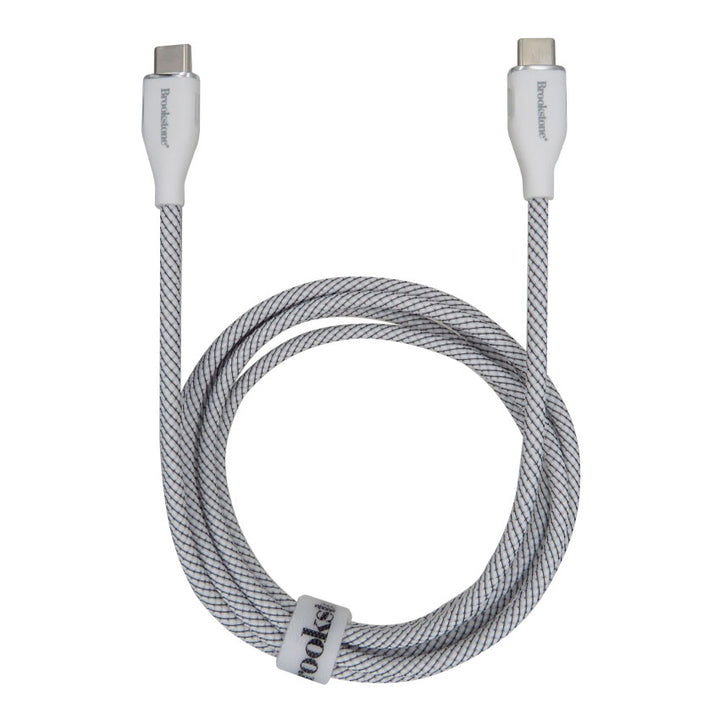 BROOKSTONE CABLE USB TIPO C A USB TIPO C 60W 1.8 M BLANCO