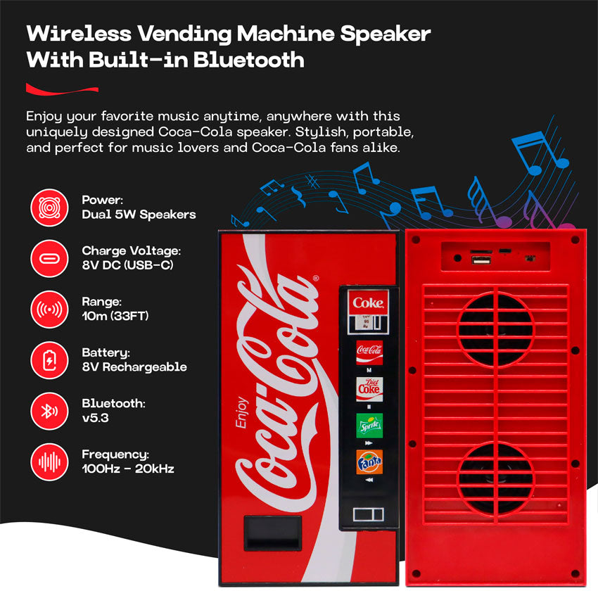 BOCINA BLUETOOTH COCA-COLA VENDING MACHINE