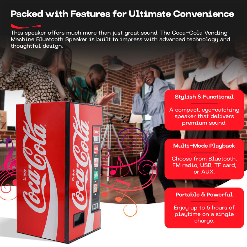 BOCINA BLUETOOTH COCA-COLA VENDING MACHINE