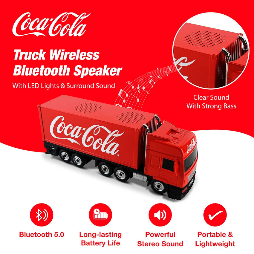 COCA-COLA BOCINA BLUETOOTH TRUCK POP BOTTLE