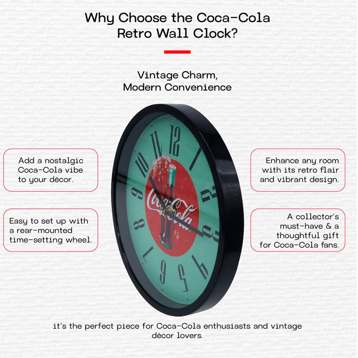 COCA-COLA RELOJ DE PARED 10" BOTTLE