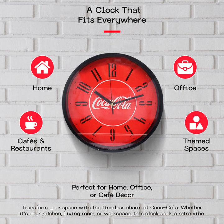 COCA -COLA RELOJ DE PARED 10" ROJO