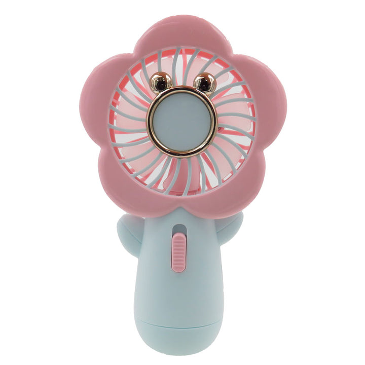 GABBA GOODS VENTILADOR PORTATIL TIPO FLOR RECARGABLE, 2 VELOCIDADES ROSA/AZUL