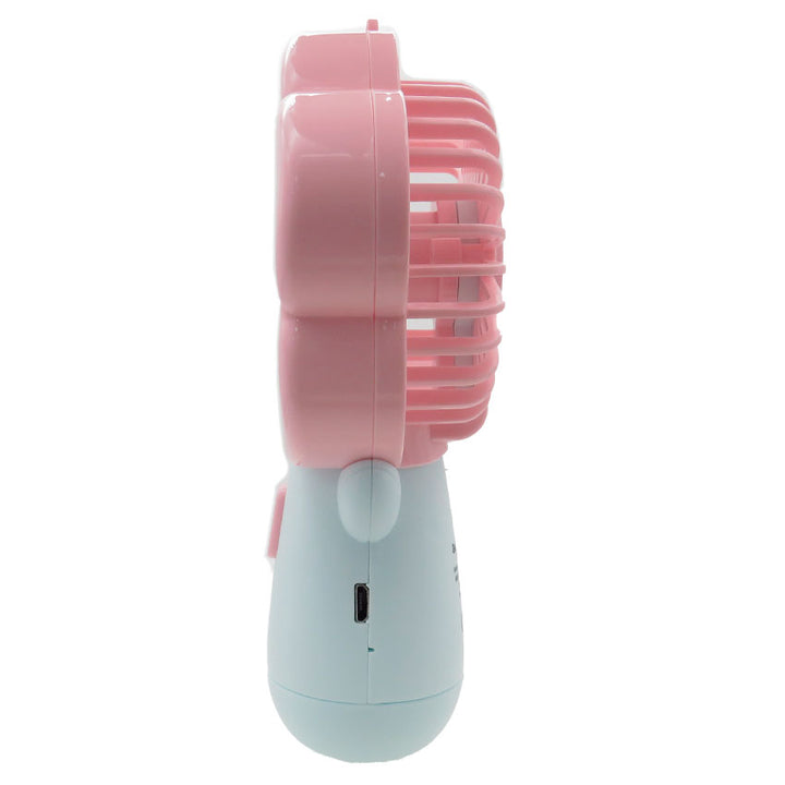 GABBA GOODS VENTILADOR PORTATIL TIPO FLOR RECARGABLE, 2 VELOCIDADES ROSA/AZUL