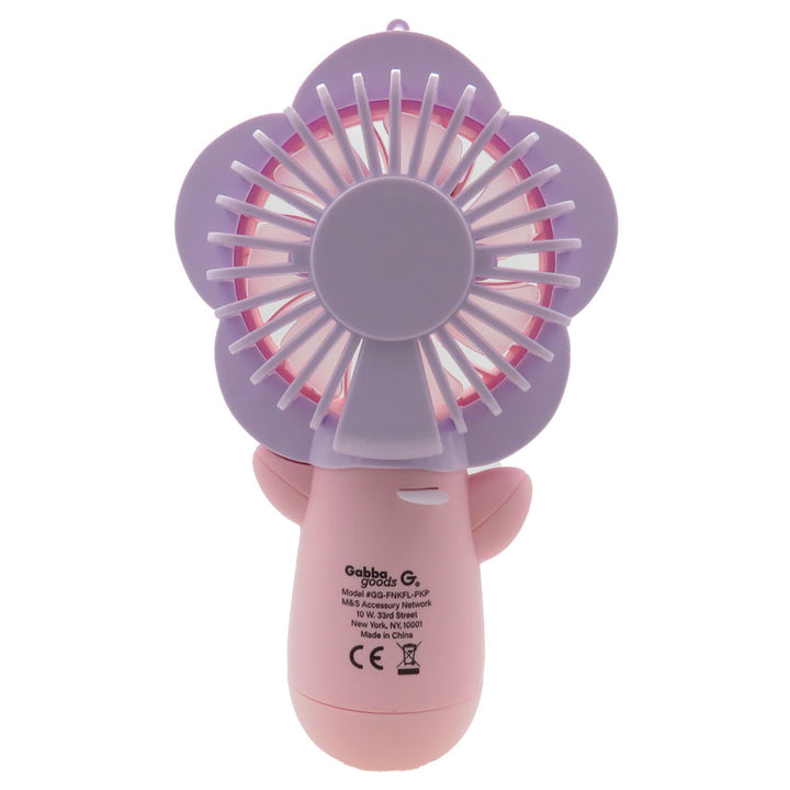 Gabba Goods Ventilador Portatil Tipo Flor Recargable 2 Velocidades Rosa/morado