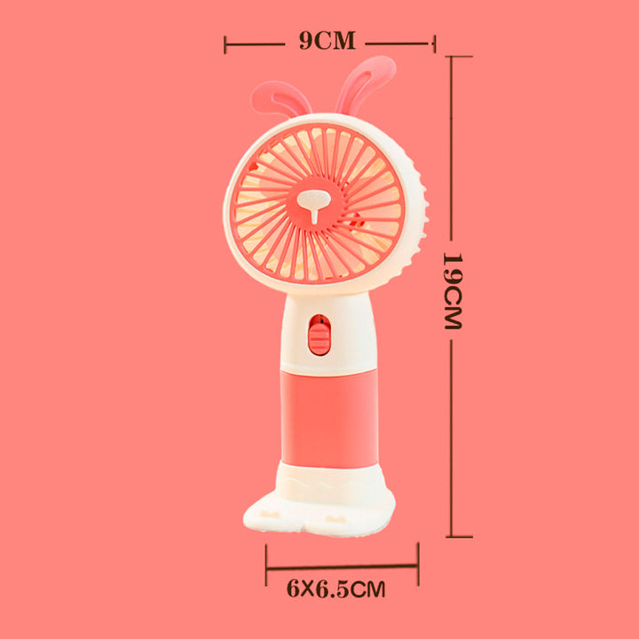 Gabba Goods Ventilador Portatil Blanco/rosa Recargable Compacto y Ligero