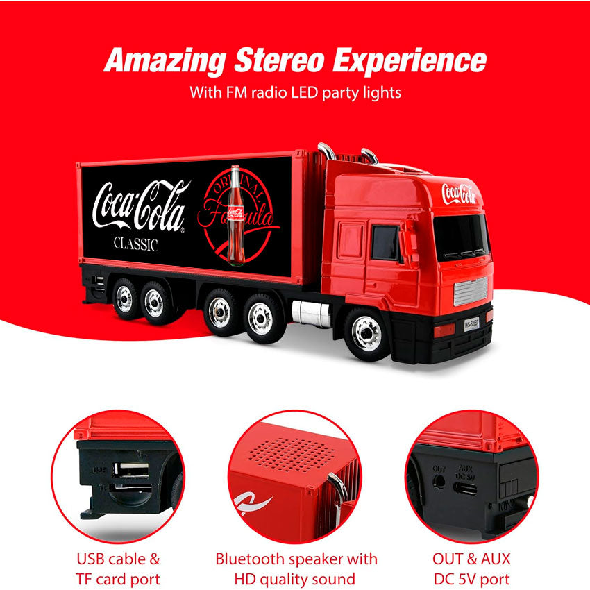 COCA-COLA BOCINA BLUETOOTH TRUCK ORIGINAL FORMULA