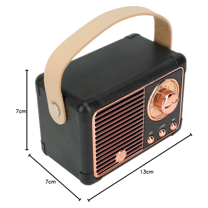 GABBA GOODS RADIO BLUETOOTH VINYL VIBES RETRO NEGRO