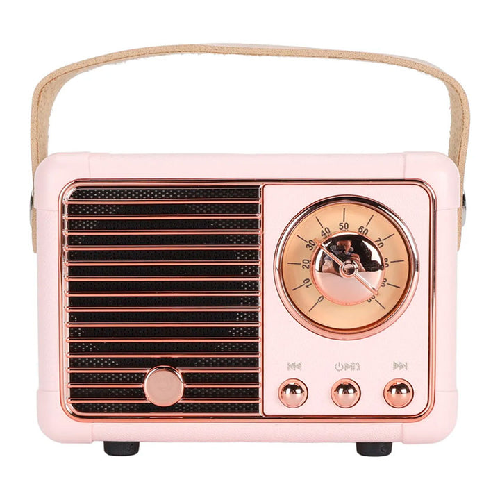 GABBA GOODS RADIO BLUETOOTH VINYL VIBES RETRO ROSA