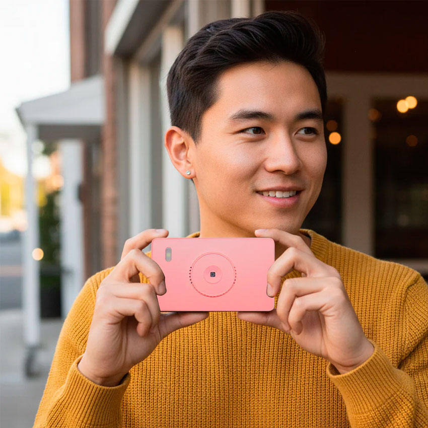 Gabba Goods Slim Shot – Cámara Digital Compacta Rosa