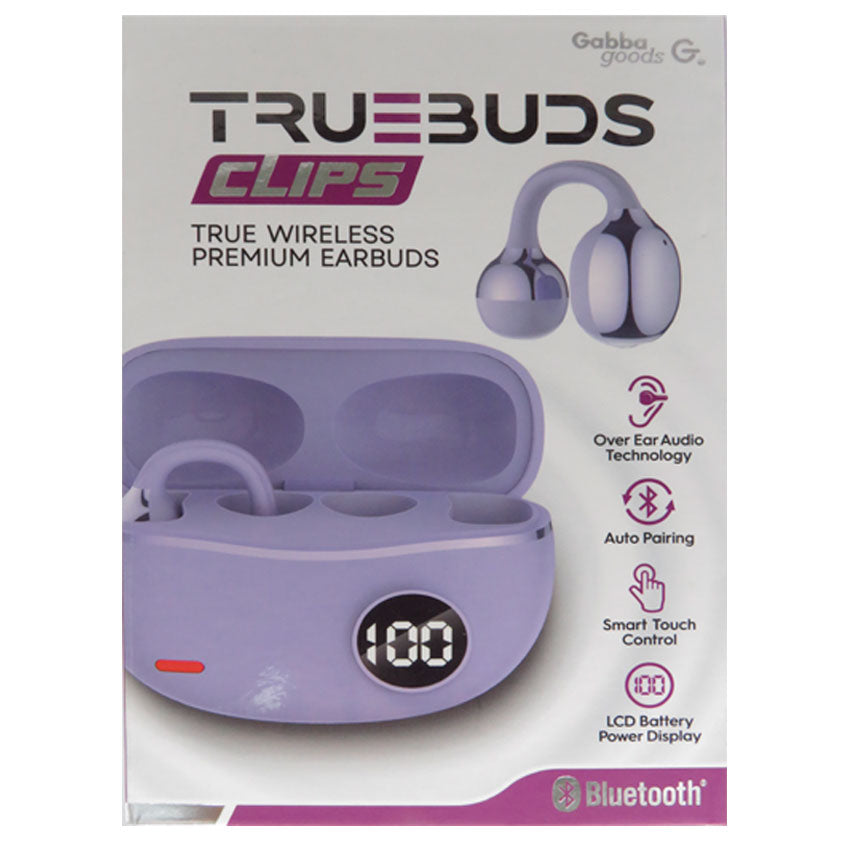 Audifonos True Wireless Gabba Goods Truebuds Ear Clip Lavanda