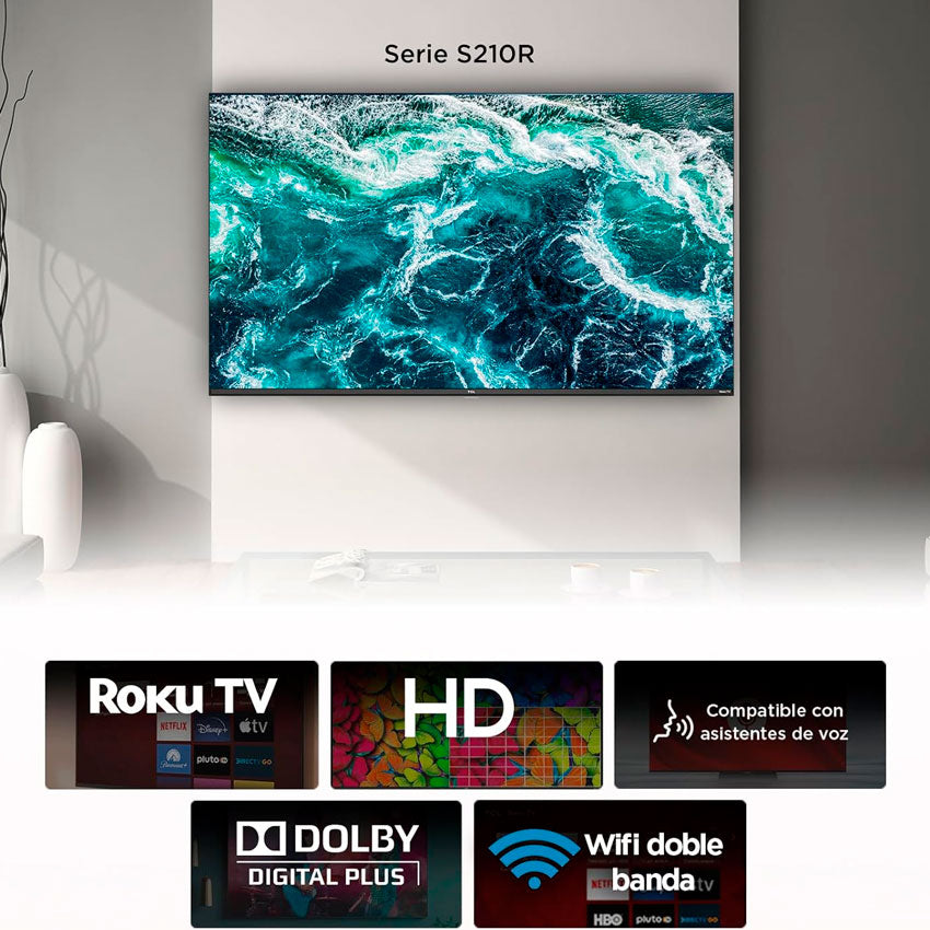 TV TCL 32" LED HD SMART ROKU