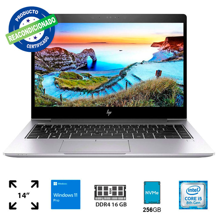 LAPTOP HP 14" 16 GB RAM, 256 GB SSD, I5-8350U, W11 P