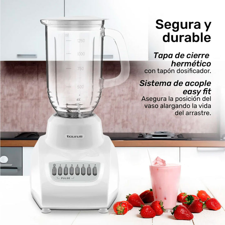 TAURUS LICUADORA 7 VELOCIDADES BLANCA