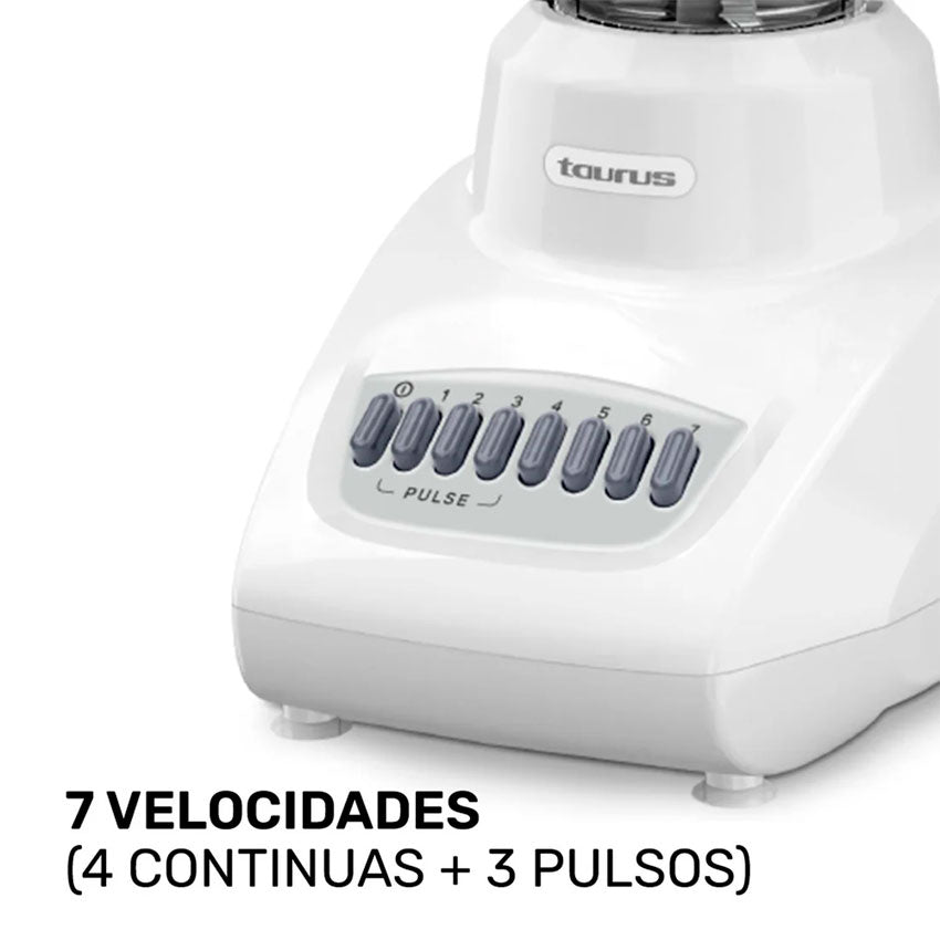TAURUS LICUADORA 7 VELOCIDADES BLANCA