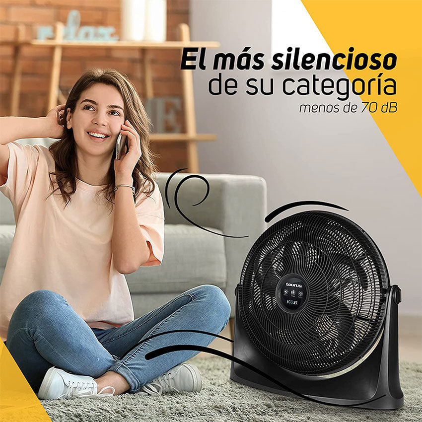 Taurus Ventilador de Piso 20 Pulgadas 3 Velocidades Color Negro