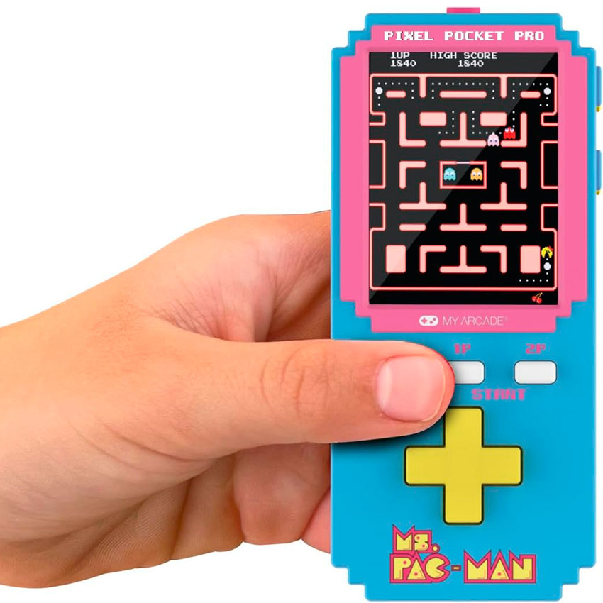 DREAMGEAR CONSOLA PORTÁTIL MS. PAC-MAN PIXEL POCKET PRO CON PANTALLA DE 5.1 CM
