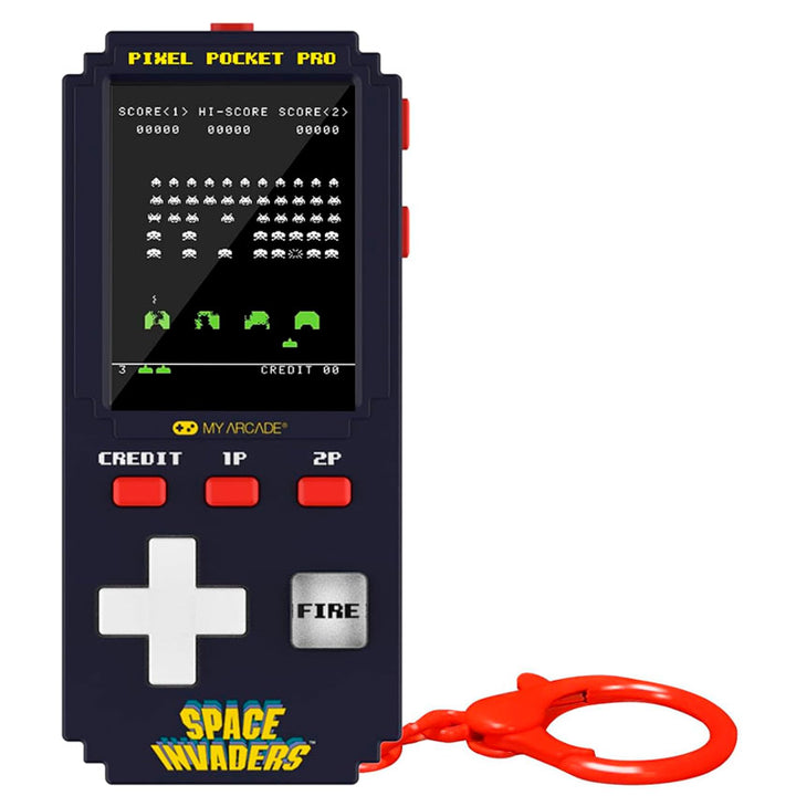 DREAMGEAR CONSOLA PORTÁTIL SPACE INVADERS PIXEL POCKET PRO CON PANTALLA DE 5.1 CM