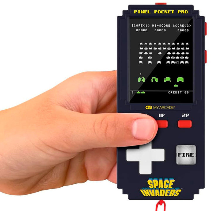 DREAMGEAR CONSOLA PORTÁTIL SPACE INVADERS PIXEL POCKET PRO CON PANTALLA DE 5.1 CM