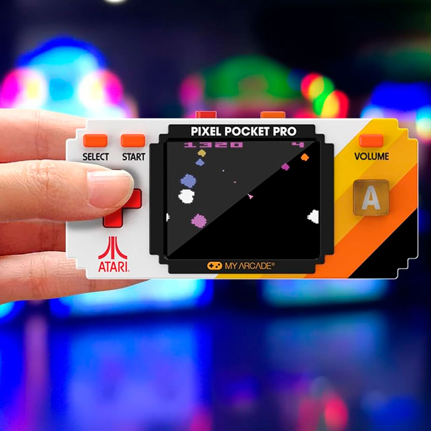DREAMGEAR CONSOLA PORTÁTIL ATARI PIXEL POCKET PRO CON 25 JUEGOS CLÁSICOS