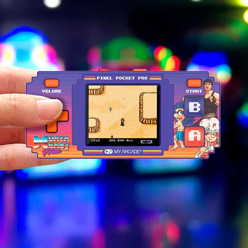 DREAMGEAR CONSOLA PORTÁTIL DATA EAST PIXEL POCKET PRO CON 18 JUEGOS Y PANTALLA DE 5.1 CM