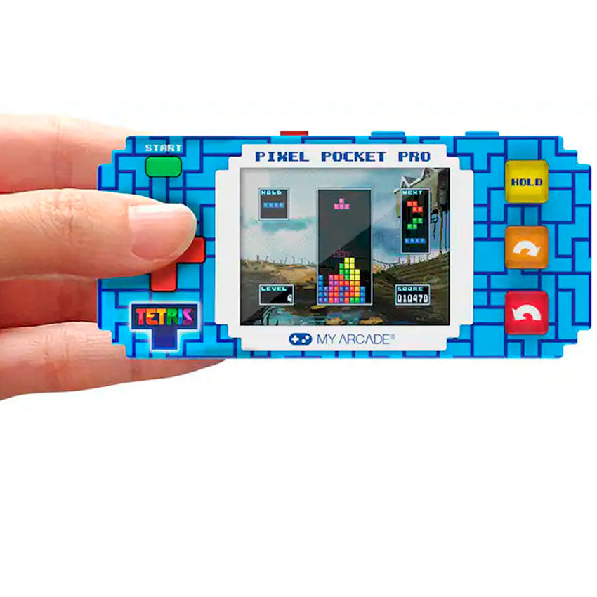 DREAMGEAR CONSOLA PORTÁTIL TETRIS PIXEL POCKET PRO CON 7 JUEGOS Y PANTALLA DE 5.1 CM