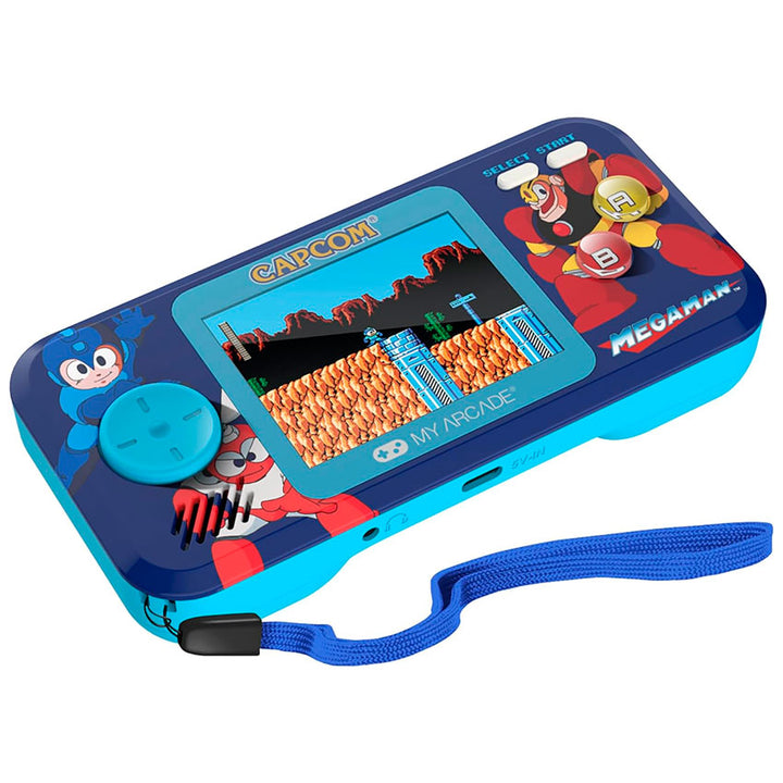 DREAMGEAR CONSOLA PORTÁTIL MEGA MAN POCKET PLAYER PRO CON PANTALLA DE 7 CM, ESTUCHE DE VIAJE Y 6 JUEGOS INCLUIDOS