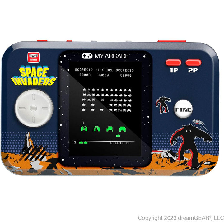 DREAMGEAR CONSOLA PORTÁTIL SPACE INVADERS POCKET PLAYER PRO CON PANTALLA DE 7 CM Y ESTUCHE DE VIAJE