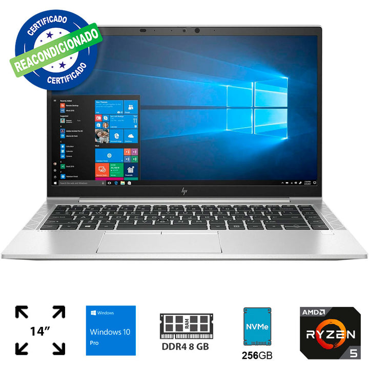 Hp Laptop 14" 8 Gb Ram, 256 Gb Ssd, Ryzen 5 Pro , W11