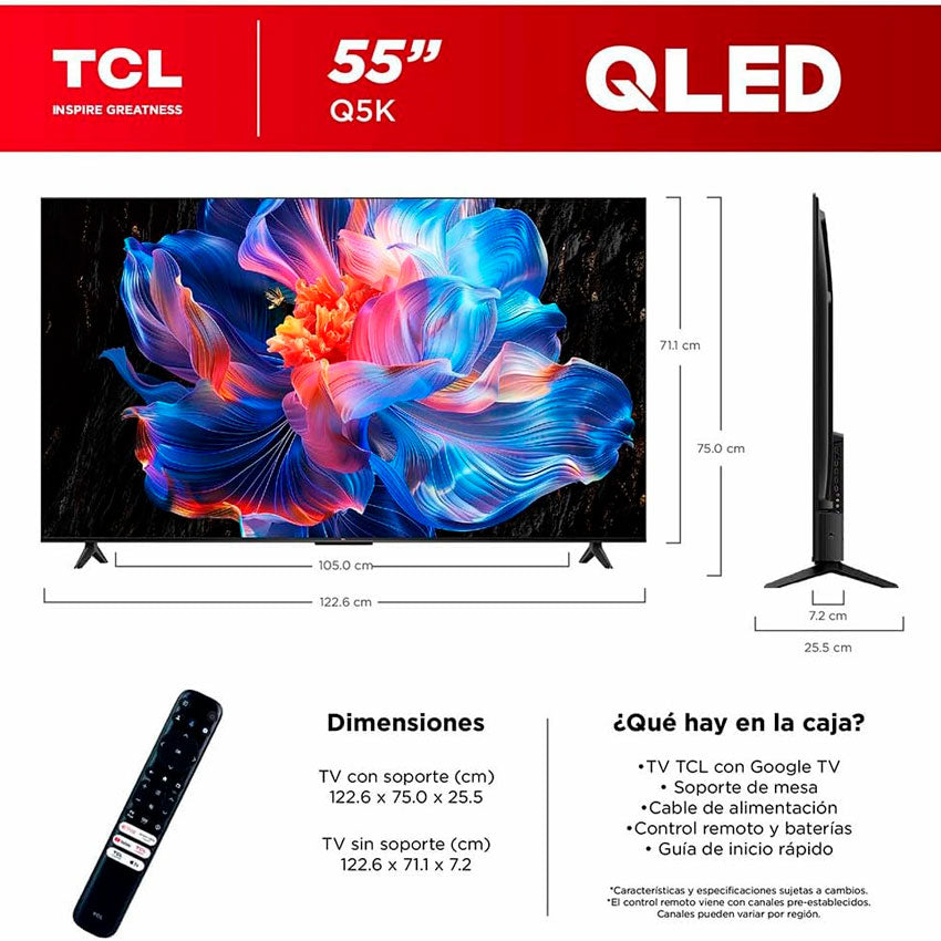 Tv Tcl 55" Led 4k Ultra Hd Smart Google