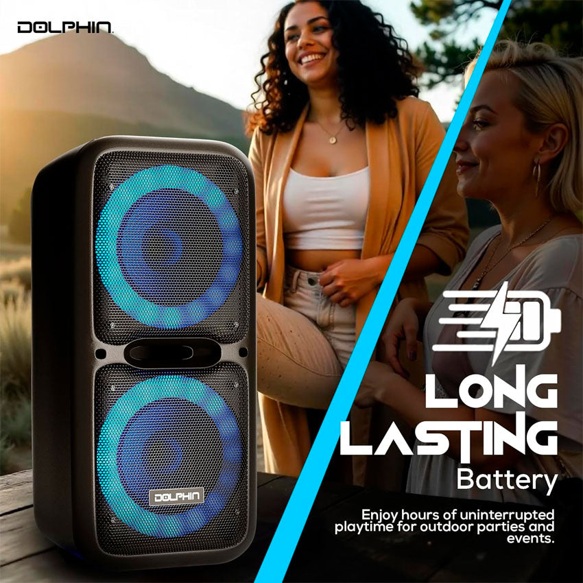 DOLPHIN BAFLE 2X12 PULGADAS 3,600 WATTS BLUETOOTH