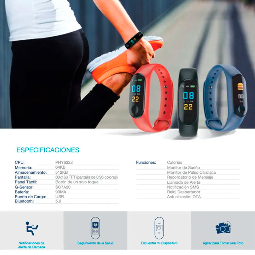 HYUNDAI FITNESS BAND SB001 MONITOREA TU SALUD