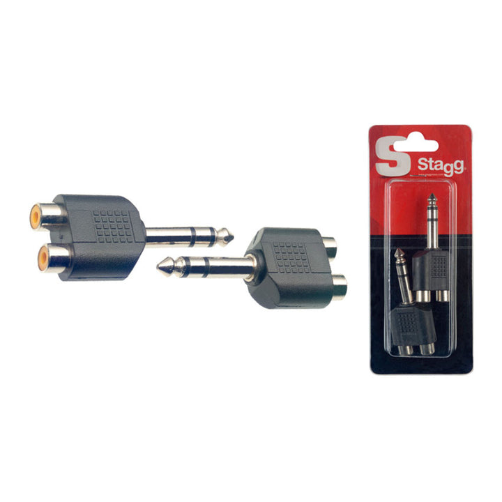 Stagg Adaptador 1/4 M - 2 Rca M Stereo ( Par)