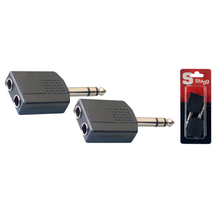 STAGG ADAPTADOR 1/4 M - 2 1/4 H STEREO (PAR)