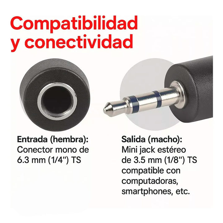 STAGG ADAPTADOR 3.5 M - 1/4 H STEREO (PAR)