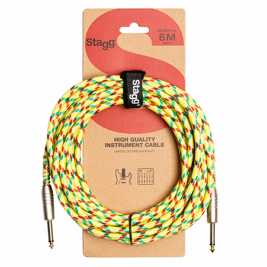 Cable para Instrumento Stagg 6 Mts Amarillo