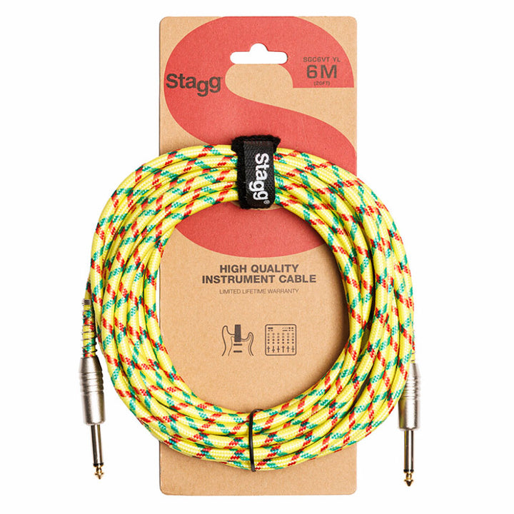 Cable para Instrumento Stagg 6 Mts Amarillo