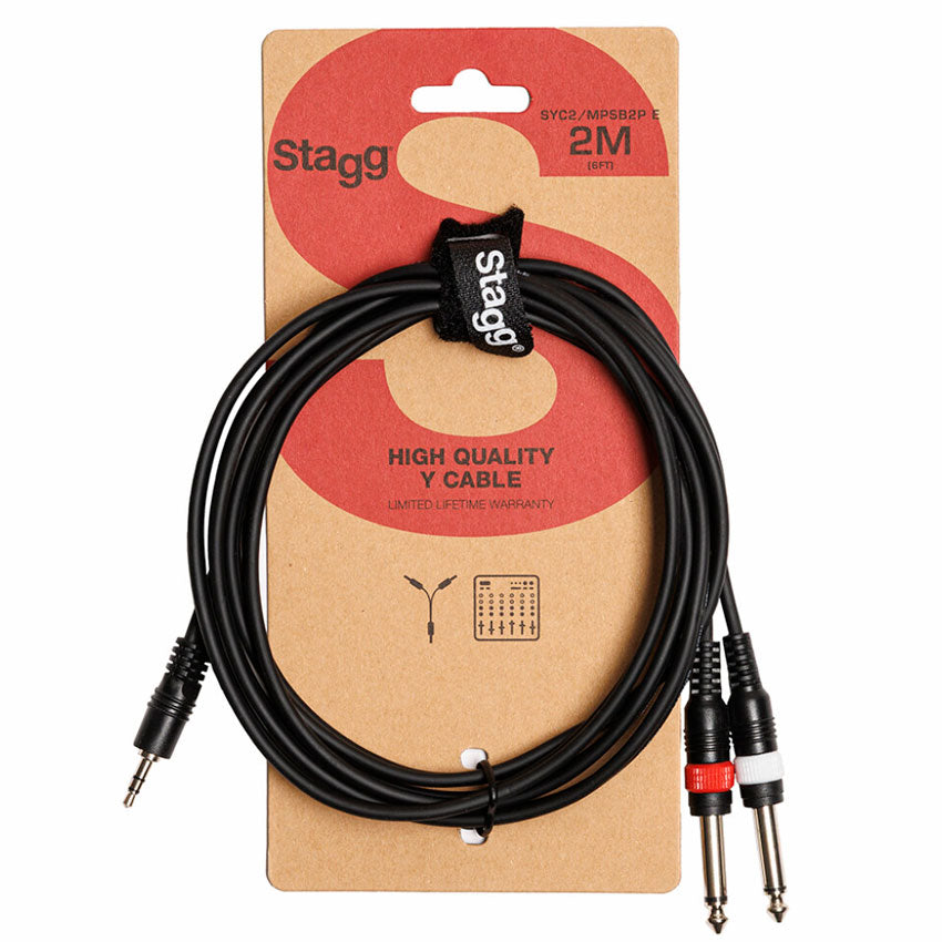 STAGG CABLE AUDIO Y 3.5 M - 2 1/4 M 2MTS