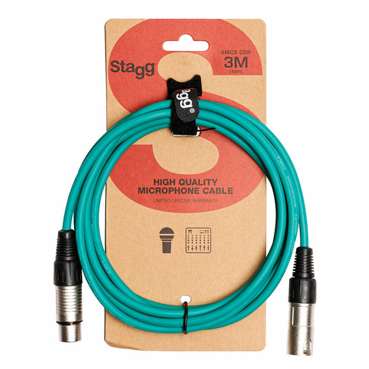 Stagg Cable para Microfono Xlr/xl ( M/f) 3m Verde