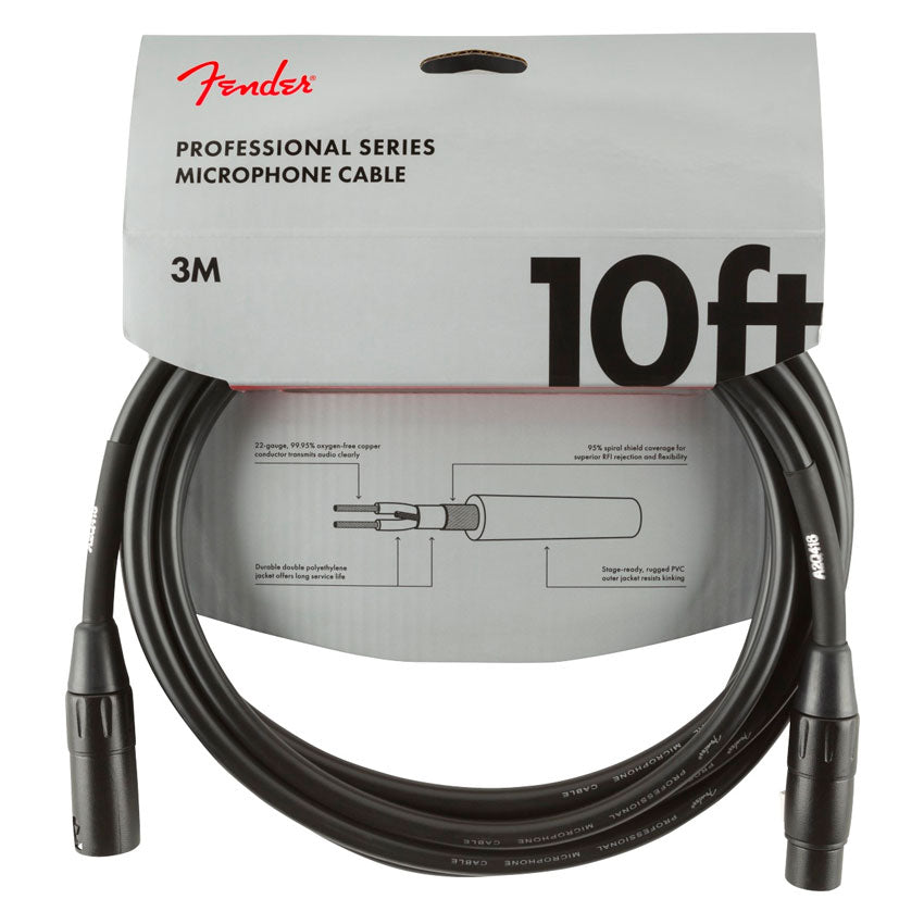 FENDER CABLE DE MICRÓFONO PROFESSIONAL SERIES XLR-XLR 3MTS