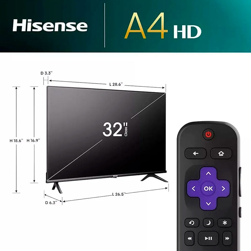 TV HISENSE 32" LED HD SMART ROKU