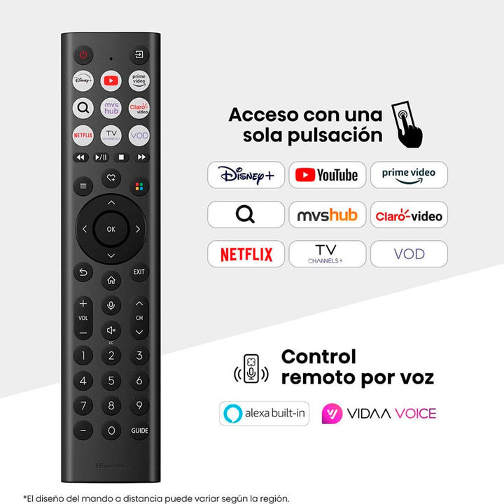 TV HISENSE 50" QLED 4K ULTRA HD VIDAA