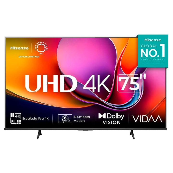 HISENSE SMART TV 75" 4K UHD 75A65NV CON DOLBY VISION CONECTIVIDAD AVANZADA