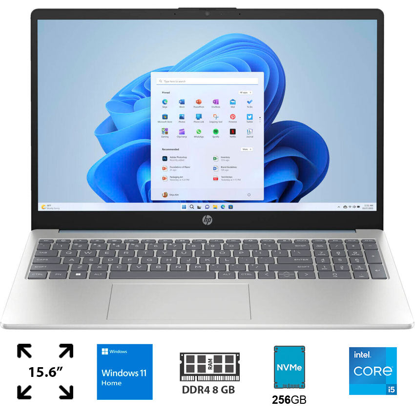 Laptop Hp 15" 8 Gb Ram, 256 Gb Ssd, Core I5-1235u, W11