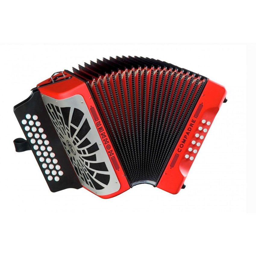 HOHNER ACORDEON COMPADRE BOTONES TONO SOL ROJO